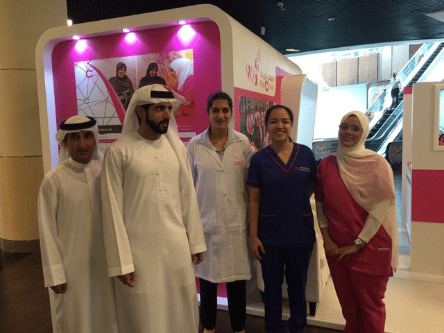 Dr Humaa Dar in pink caravan campaign