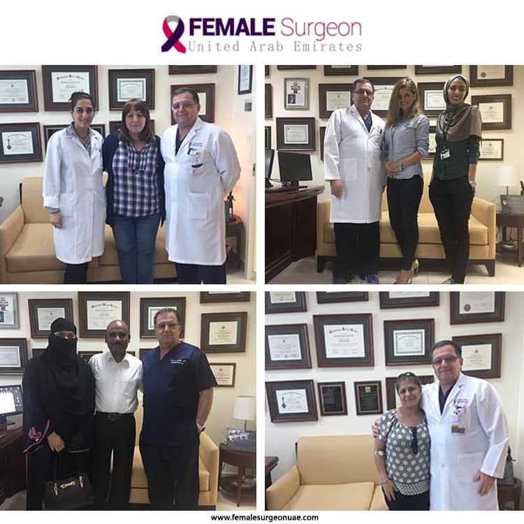 Dr Sadir Alrawi with his patients after surgery