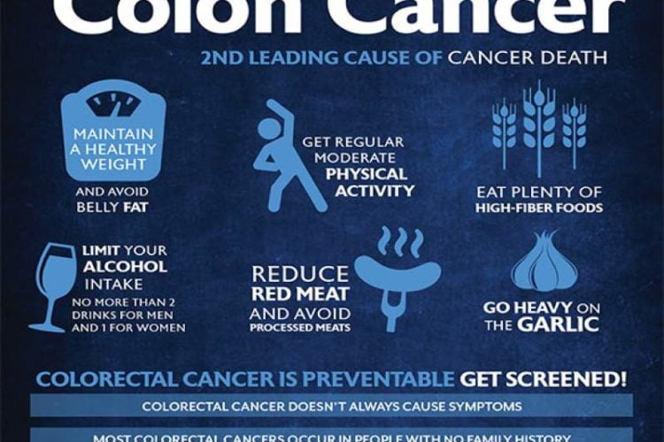 Reduce your risk of colon cancer.